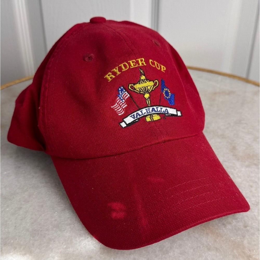 Imperial Ryder Cup Valhalla Golf Hat Red Adjustable Cotton Baseball Cap